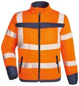 Warnschutz-Softshell-Jacke, Farbe leuchtorange/marine, Gr. XS