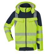 Warnschutz-Softshell-Jacke, Farbe leuchtgelb/marine, Gr. M