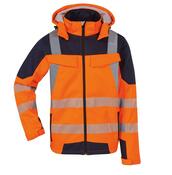 Warnschutz-Softshell-Jacke, Farbe leuchtorange/marine, Gr. M