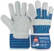 5-Fg.-Handschuh ROSTOCK,Farbenatur/blau, Gr.10
