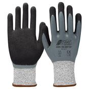 Schnittschutz-Handsch. Oil Grip Cut PU 6360, Farbe grau/schwarz, Gr. 9