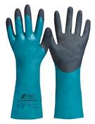 Chemikalienschutz-Handschuhe Green Barrier Grip Nitril, blau/schw., Gr. 8
