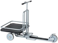 Transportroller, Ladefläche vorne mit Umrandung, Pedalbremse, LxBxH 1470x700x1000 mm, Traglast 200 kg
