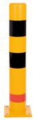 Rammschutz-Poller, Spezialkunststoff, Durchm. 159 mm, Höhe 1000 mm, gelb mit schwarz/rotenStreifen