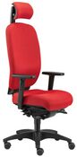 Gesundheits-Bürodrehstuhl bis 150 kg, Sitz-BxTxH 490x450-490x410-540 mm, rot