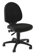 Bürodrehstuhl, Sitz-BxTxH 460x450x420-550 mm, Lehnenh. 450 mm, Permanentk., Muldensitz, schwarz