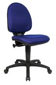 Bürodrehstuhl, Sitz-BxTxH 460x450x420-550 mm, Lehnenh. 450 mm, Permanentk., Muldensitz, blau