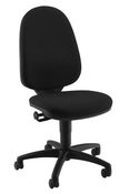 Bürodrehstuhl, Sitz-BxTxH 460x450x420-550 mm, Lehnenh. 550 mm, Permanentk., Muldensitz, schwarz