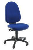 Bürodrehstuhl, Sitz-BxTxH 460x450x420-550 mm, Lehnenh. 550 mm, Permanentk., Muldensitz, blau
