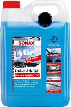 Sonax Scheibenreiniger Antifrost und Klarsicht, gebrauchsfertig bis -15 C,  5 l Kanister, Spezialreiniger, Reinigungsmittel, Chemisch-Technische  Produkte, Produkte