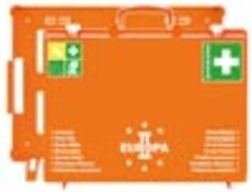 Erste Hilfe Koffer EUROPA II,Breite 400 mm, Höhe 300 mm, Tiefe 150 mm, orange