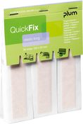 Pflasterstrips, für QuickFix,Inhalt 30 Stück, Länge 120 mm,Breite 20 mm, elastisch, Einzeleinsatz + Refill