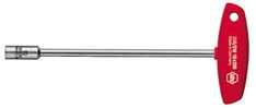 Steckschlüssel, Sechskant, Schlüsselweite 17 mm, Gesamtlänge157 mm, Klinge glanzvernickelt, mit Quergriff