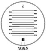 Messskala Tech-Line Skala-D.25/2,5mm Duo-Skala 5