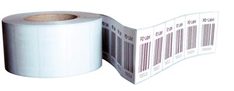 Etikettenrolle, weiß, bedruckt, Etikettengröße BxH 67x36 mm, 2000 Stück pro Rolle, VE 1 Rolle
