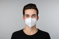 Atemschutzmaske FFP2, NR ohne Ventil, 5-lagig, weiß (Faltmaske)
