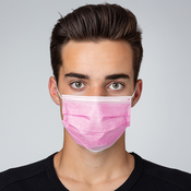 Mund-Nasen-Schutz, BFE ≥98 % EN 14683 Typ II rosa